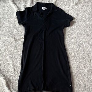 Vintage Calvin Klein Black Collared body con dress